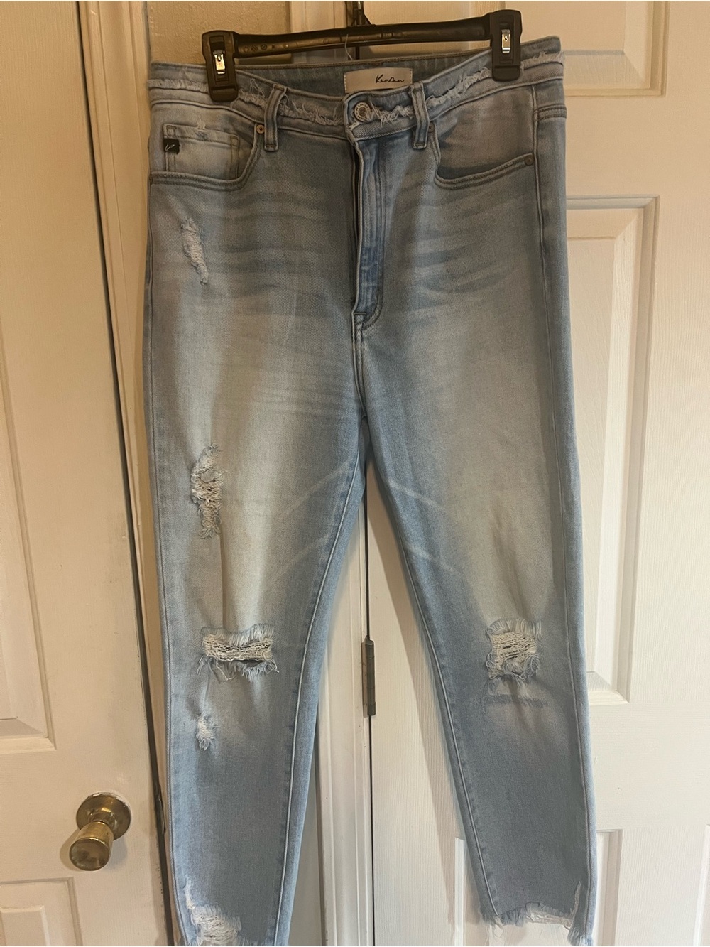 KanCan Light Blue High Rise Distressed Jeans